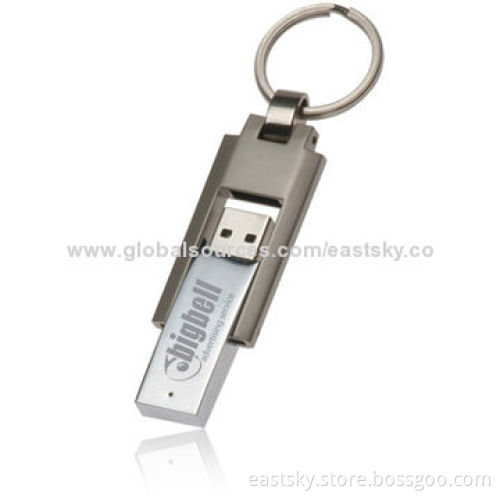 Customized Twist Style Metal Pen Drive, 64MB to 32GB Memory Capacity